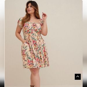 Torrid smocked waist mini dress